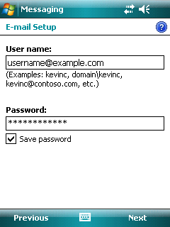 User name