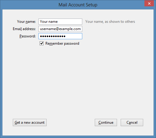 Mail Account Setup