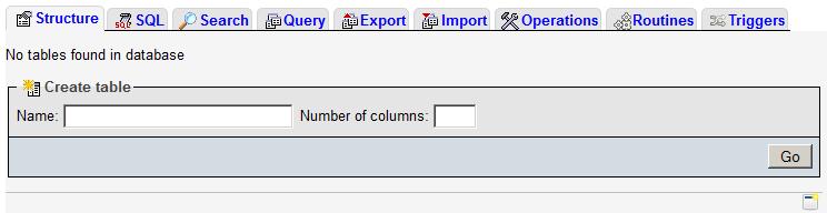 Importing an SQL dump.