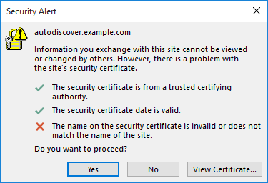 Certificate Error
