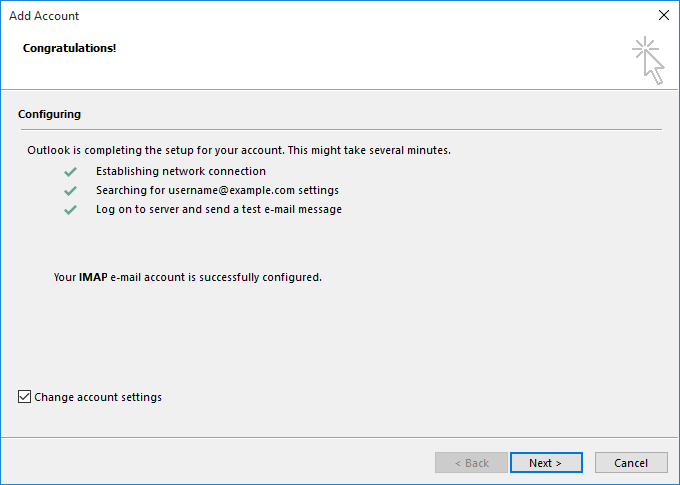 Change account settings
