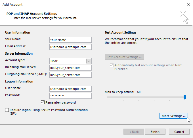 More Settings