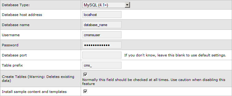 Database Information Database Information