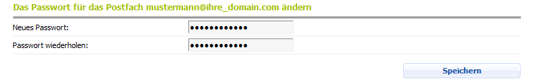 Das Passwort für ein Postfach ändern
