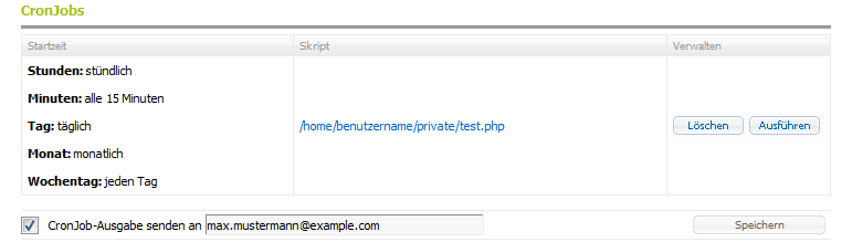 E-Mail-Benachrichtigung