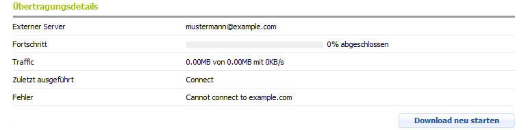 Download neu starten