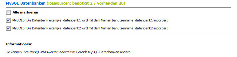MySQL-Datenbanken MySQL-Datenbanken