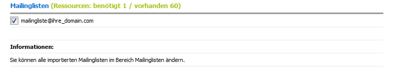 Mailinglisten Mailinglisten