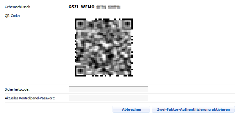 Zwei-Faktor-Authentifizierung