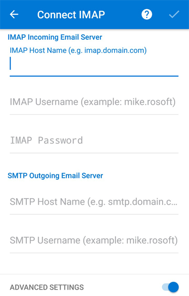 IMAP SMTP Settings