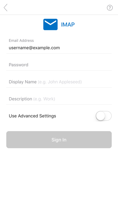 Use Advanced Settings