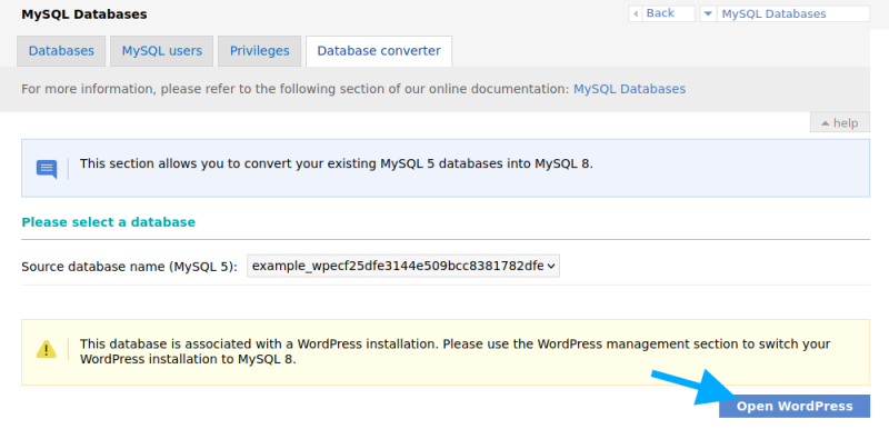 MySQL Converter: WordPress