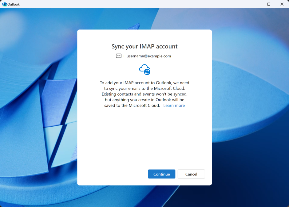 Sync your IMAP account