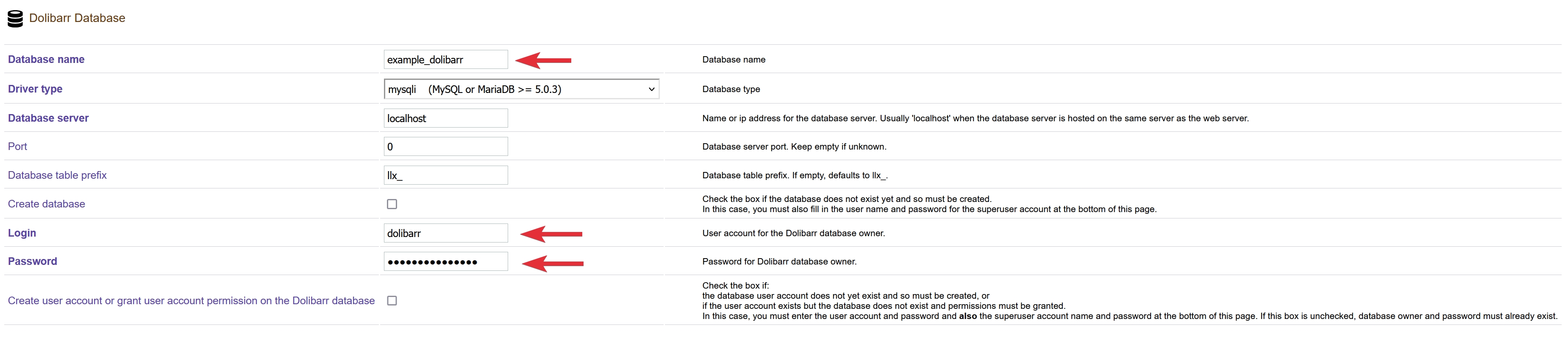 Dolibarr Database