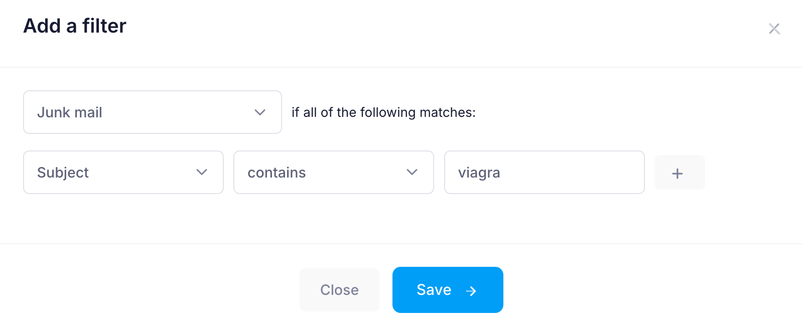 Add a simple filter Add a simple filter
