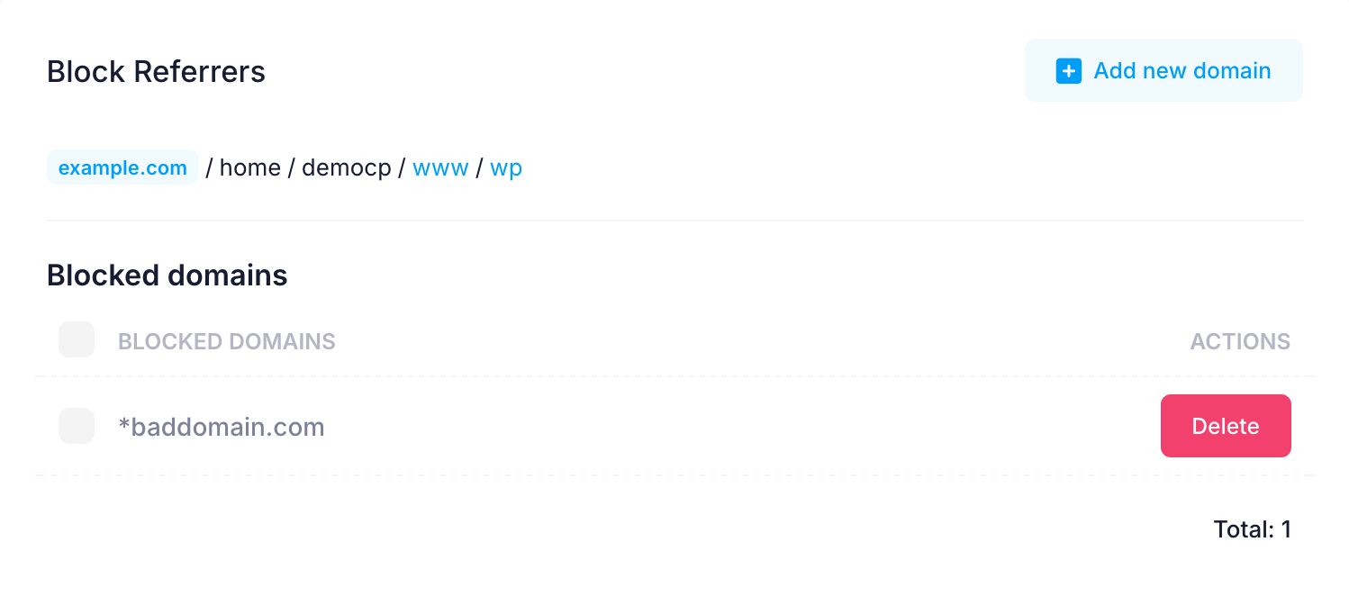 List Referrers