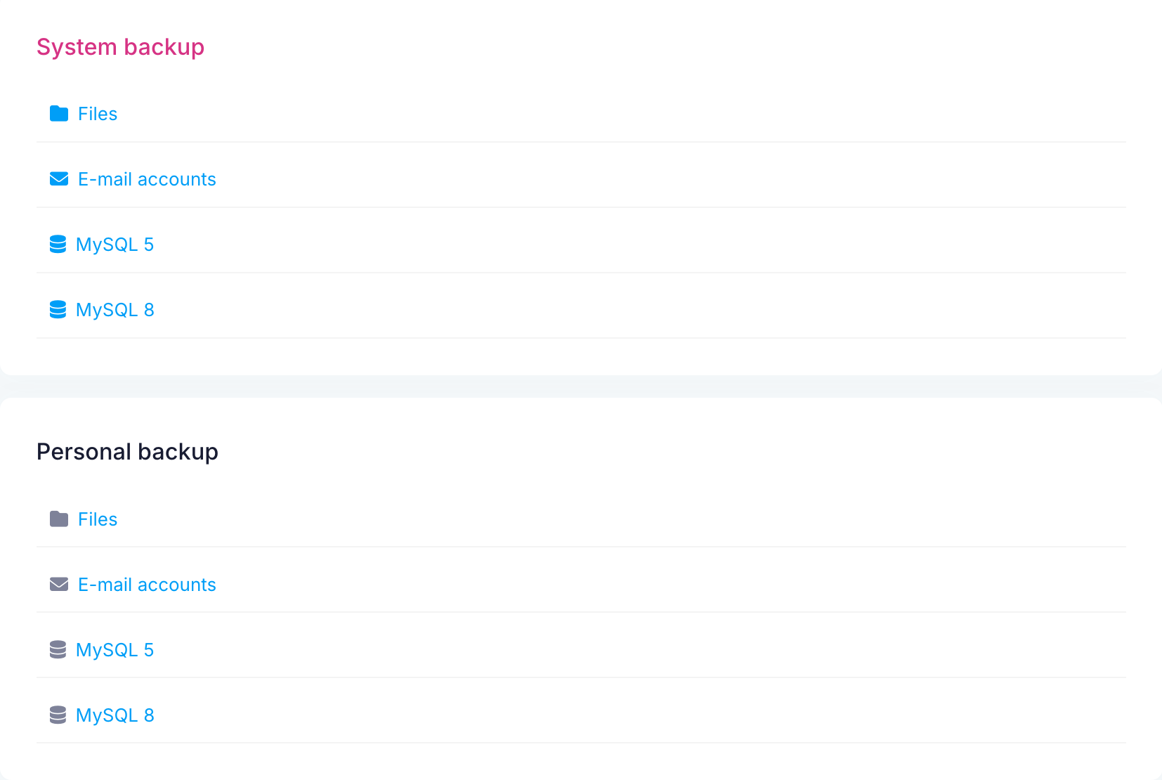 Restore data from the backup Restore data from the backup