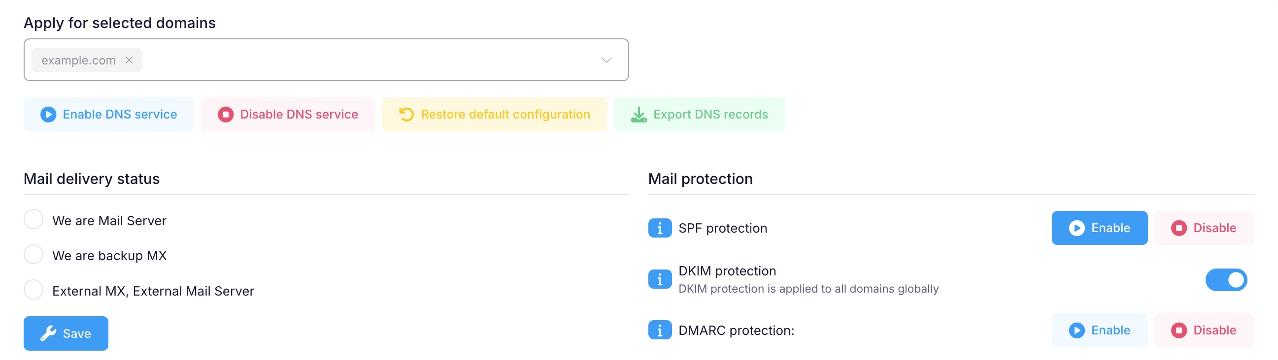 Enable SPF Enable SPF