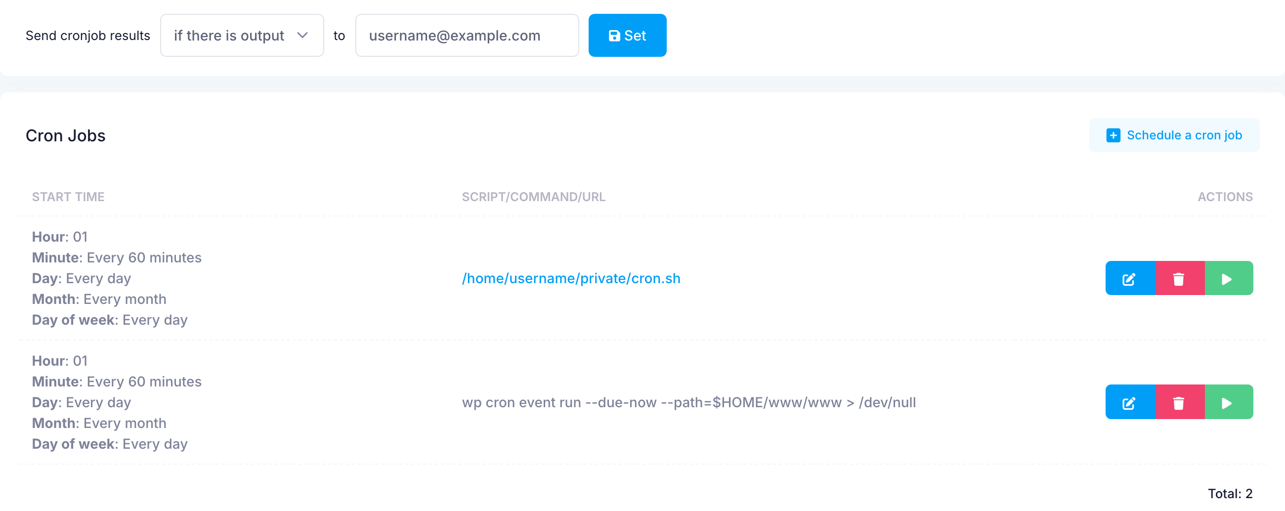 E-mail notifications