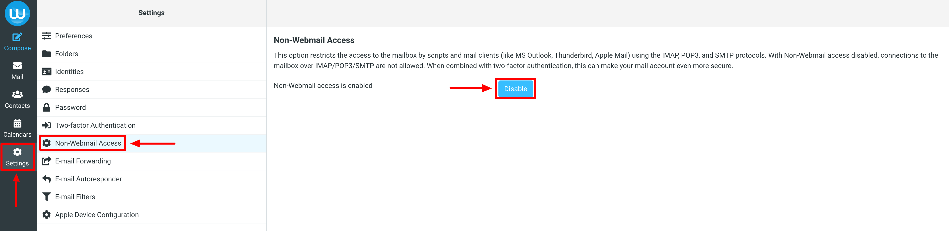 Roundcube Webmail Non-Webmail Access