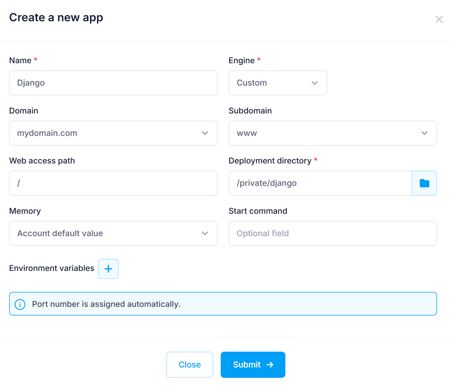 Django WebApp Create