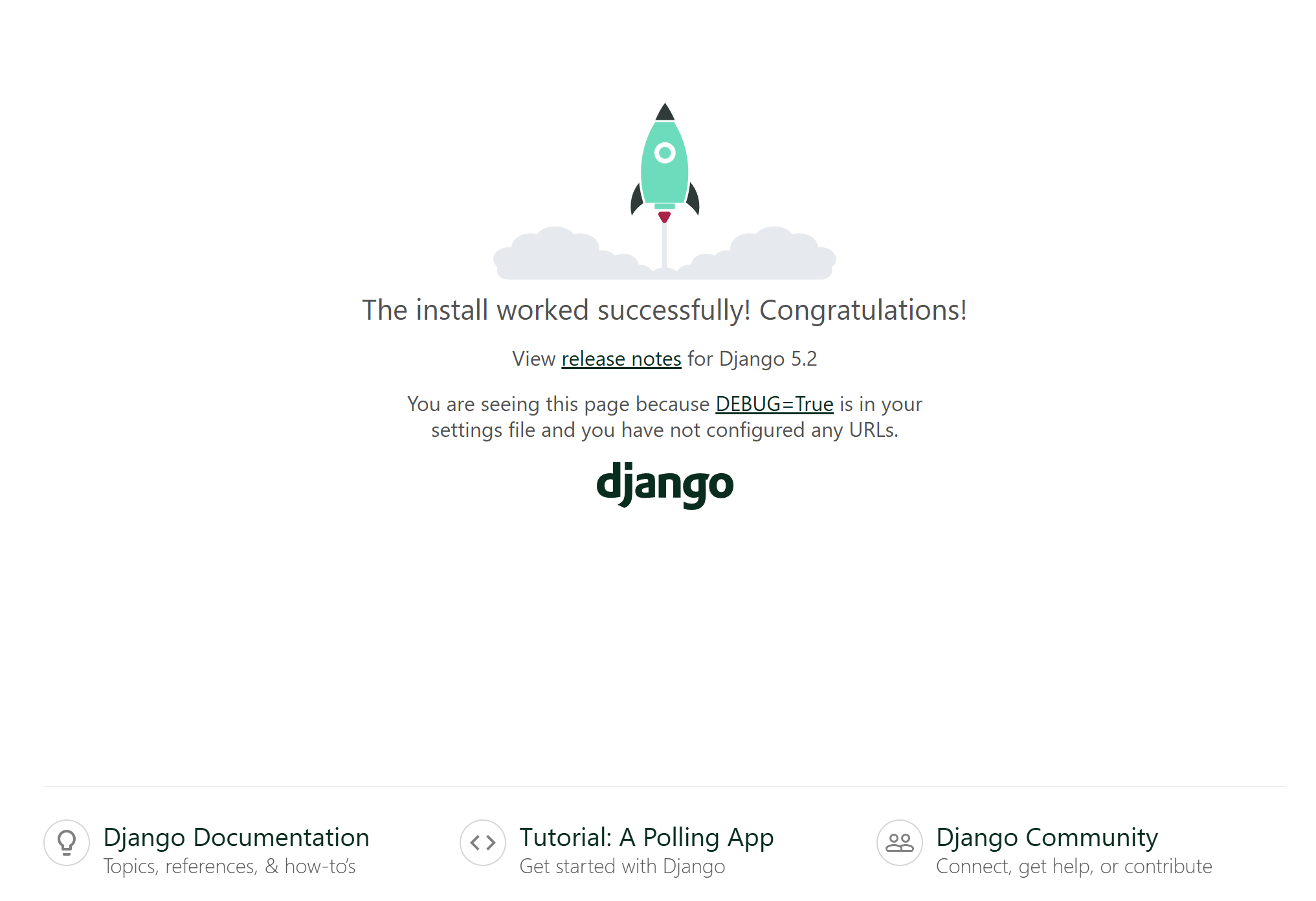 Django 5 home page