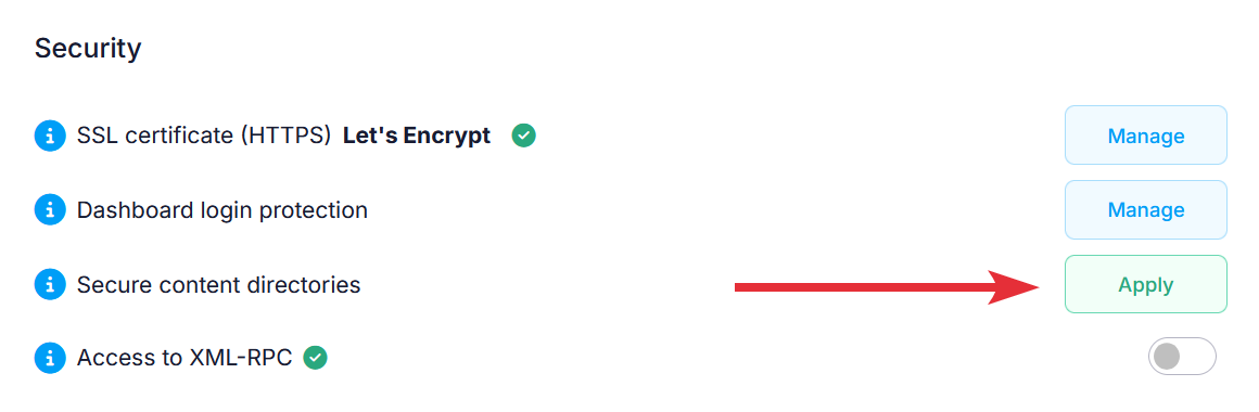 Secure content directories