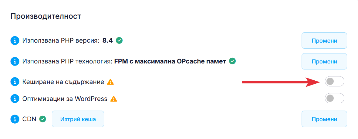 Кеширане на съдържание за Wordpress