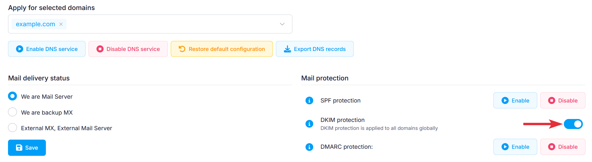 DKIM protection