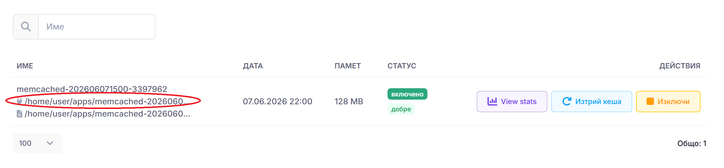 Memcached Socket