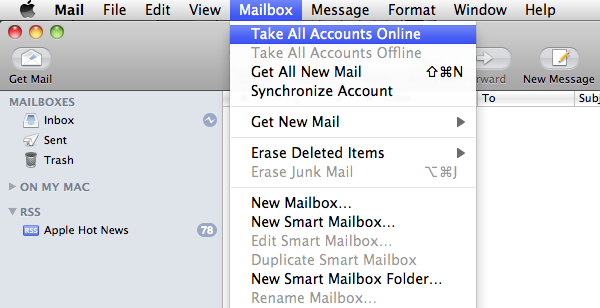 Mailbox -> Take all accounts online